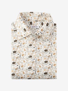 キートン(Kiton)のワイドスプレッドカラー プリントシャツ SHIRTS / シャツ