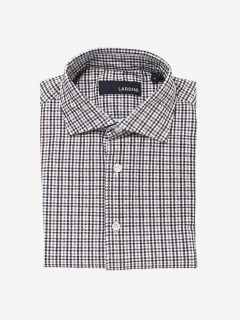 ラルディーニ(LARDINI)のチェックプリントストレッチシャツ SHIRTS / シャツ